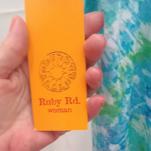 NWT Ruby Rd. Blue & green, tank top. Size 2X - Picture 5 of 8